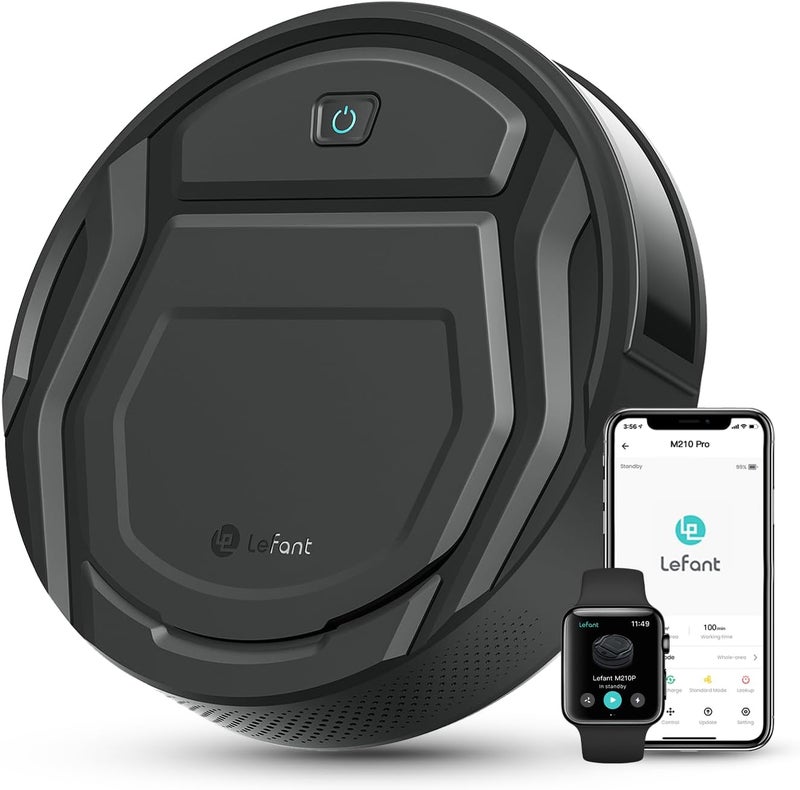 Lefant M210 Pro Robot Vacuum, 4000Pa Suction, 200 Mins Runtime, Quiet, Ultra-Slim, Self-Charging Robotic Vacuum Cleaner, WiFi/App/Alexa Control, Ideal for Pet Hair & Hard Floors - Image 1